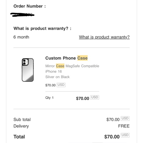 iPhone 16 Casetify mirror case unopened - Picture 3 of 3
